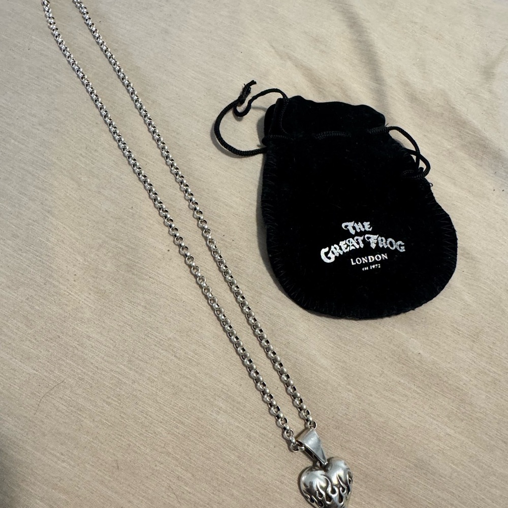 The Great Frog Flaming Heart Necklace